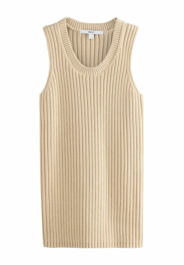REGULAR FIT - CREW NECK TANK - Strickpullover - beige stone