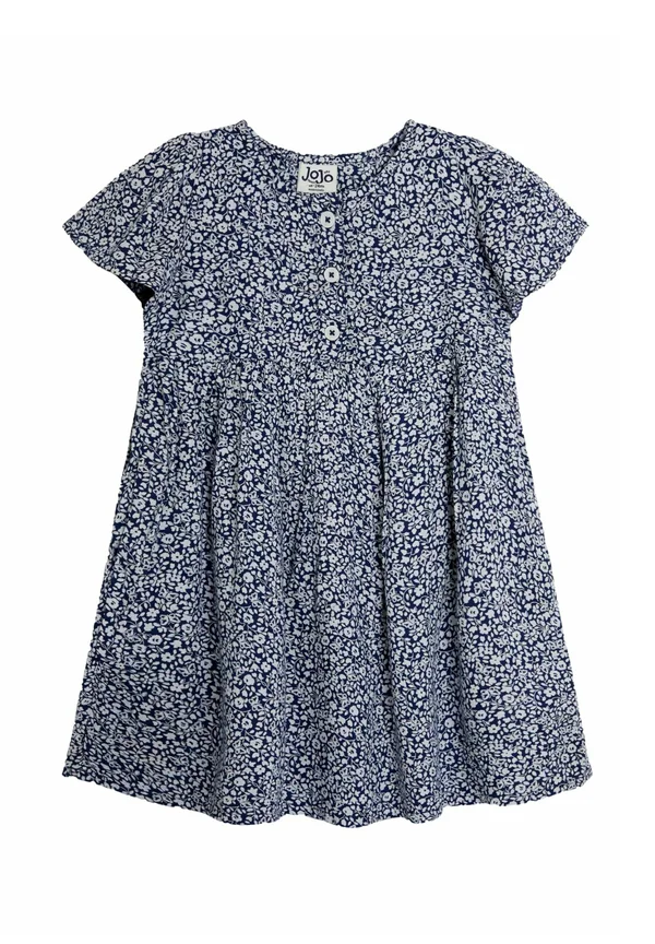 REGULAR FIT - DITSY FLORAL BUTTON FRONT CLASSIC - Blusenkleid - navy blue