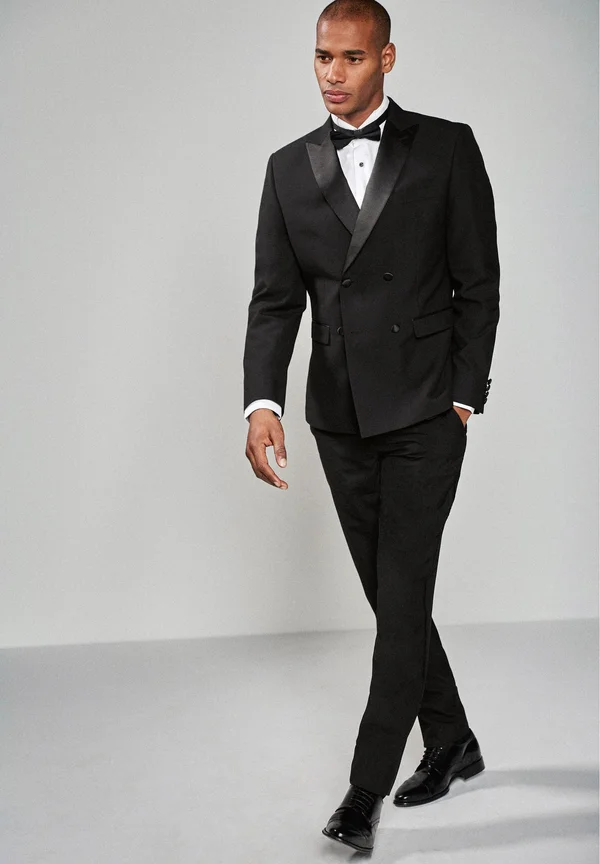 Regular Fit Double Breasted Tuxedo - Anzugsakko - mottled anthracite