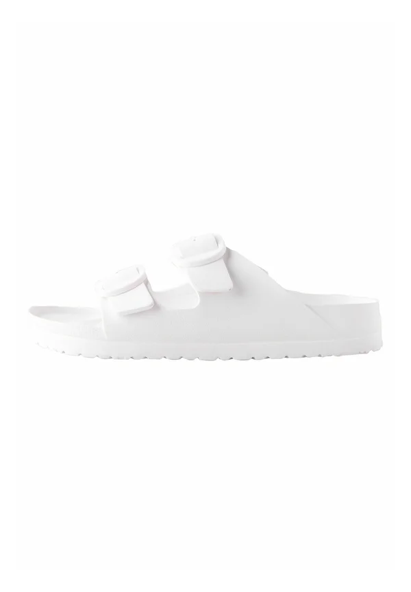 REGULAR FIT -  DOUBLE STRAP FLAT - Badesandale - white eva