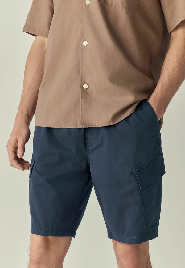 REGULAR FIT - ELASTICATED WAIST - Shorts - navy