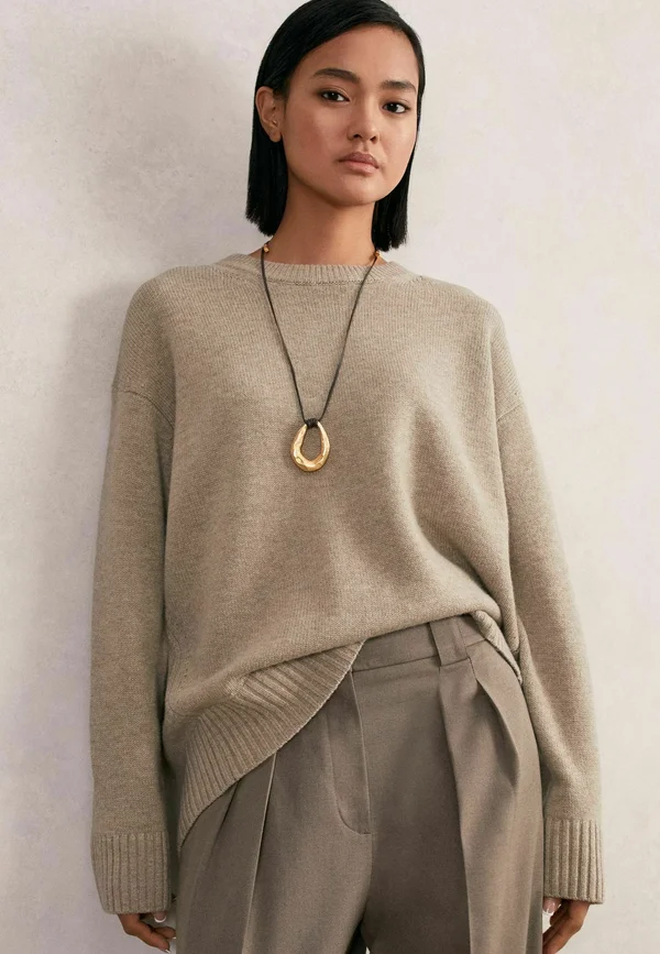 REGULAR FIT - ELLA - Strickpullover - stone