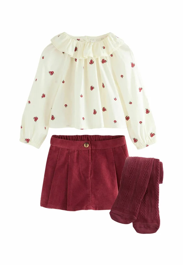REGULAR FIT - EMBELLISHED  SET  . - Minirock - red