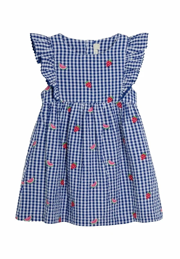 REGULAR FIT EMBROIDERED - Freizeitkleid - blue strawberry watermelon