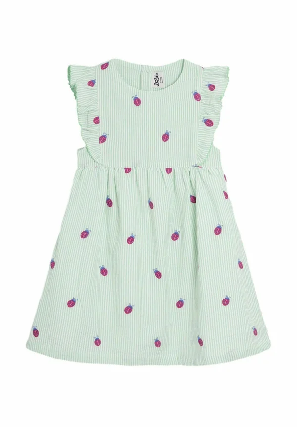 REGULAR FIT EMBROIDERED - Freizeitkleid - green ladybird
