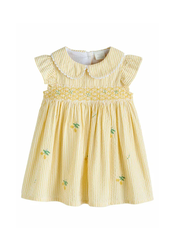 REGULAR FIT -  EMBROIDERED  - Freizeitkleid - yellow