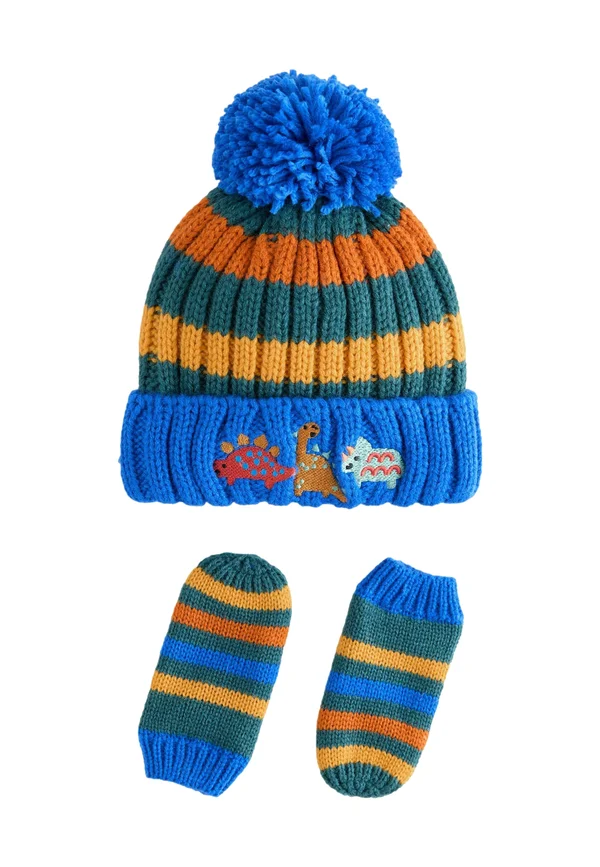 REGULAR FIT - EMBROIDERED POM 2 PIECE SET  - Mütze - multi colour