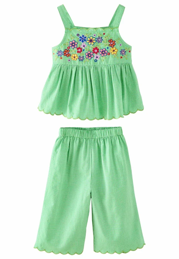 REGULAR FIT - EMBROIDERED SET  - Bluse - green