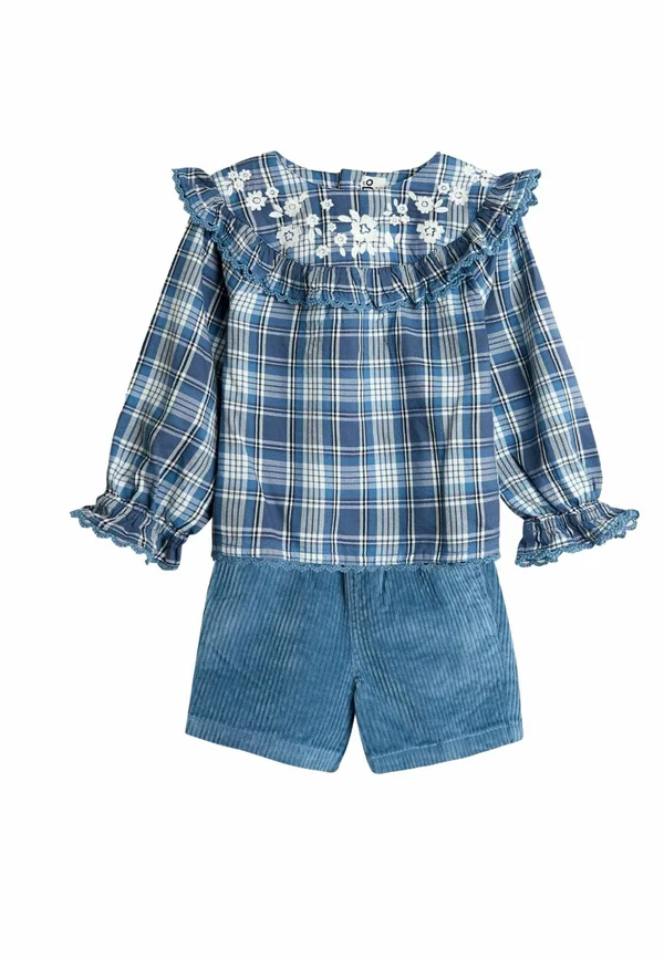 REGULAR FIT - EMBROIDERED SET - Shorts - blue