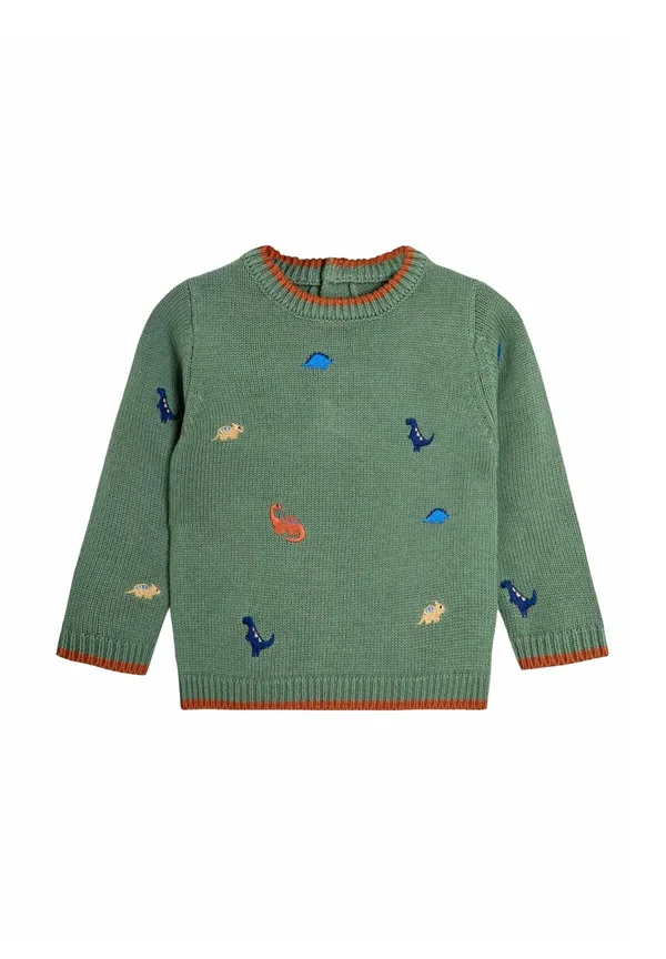 REGULAR FIT - EMBROIDERED - Strickpullover - green