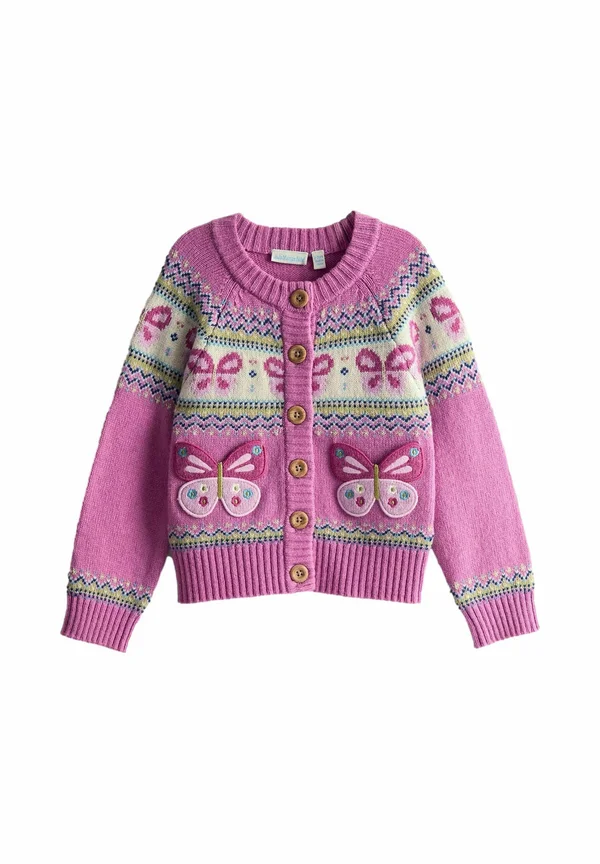 REGULAR FIT - FAIR ISLE APPLIQUÉ  - Strickjacke - pink