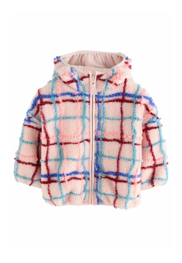 REGULAR FIT  - Fleecejacke - pink grid print