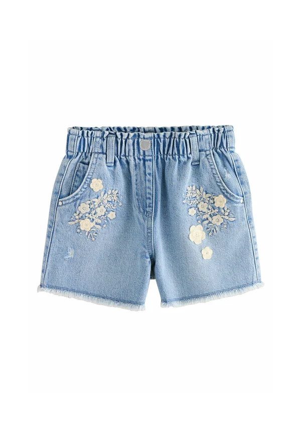 REGULAR FIT FLORAL  - Jeans Shorts - denim