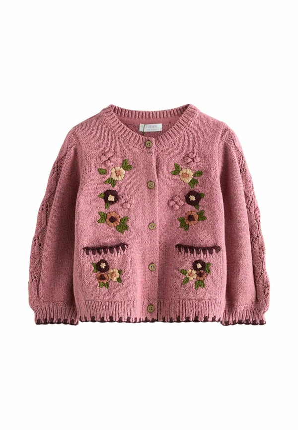 REGULAR FIT - FLORAL PRINT - Strickjacke - pink