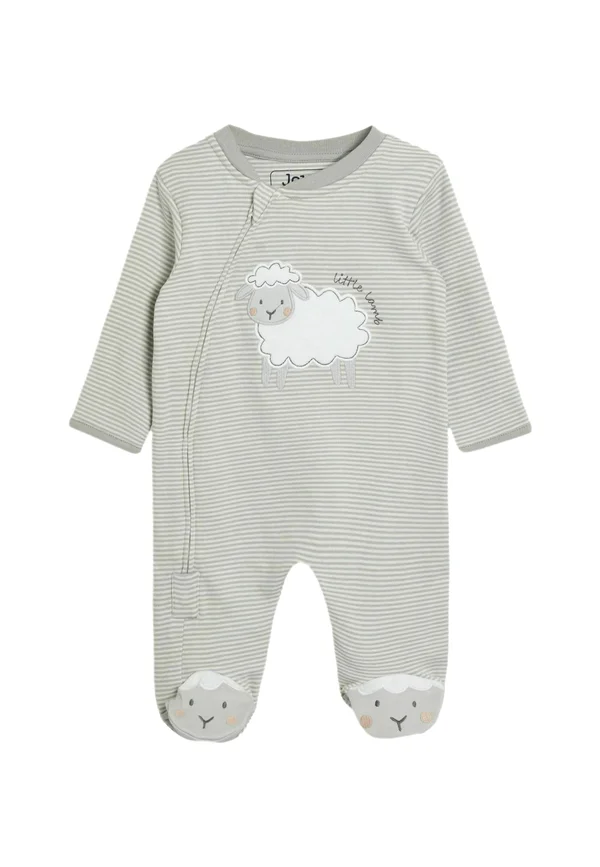 REGULAR FIT - FOOTED APPLIQUÉ  - Strampler - grey