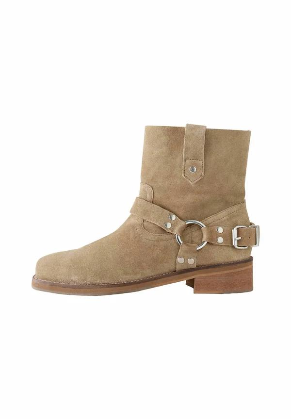 REGULAR FIT - FOREVER COMFORT HARDWARE PULL-ON WESTERN - Cowboy-/Bikerstiefelette - neutral brown suede