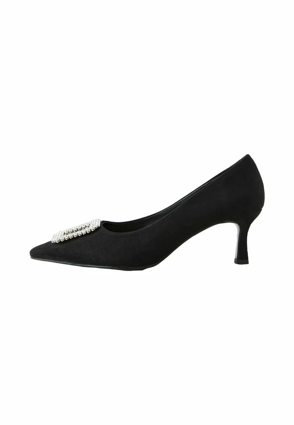 REGULAR FIT - FOREVER COMFORT JEWEL TRIM POINTED COURT - Pumps - new black suede
