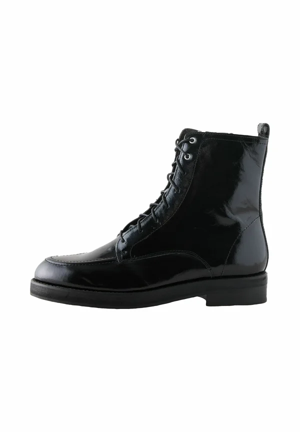 REGULAR FIT - FOREVER COMFORT - Schnürstiefelette - black crinkled patent leather