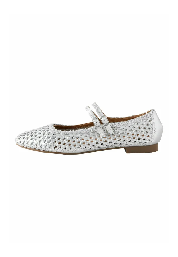 REGULAR FIT - FOREVER COMFORT WEAVE DOUBLE MARY JANE - Riemchenballerina - silver