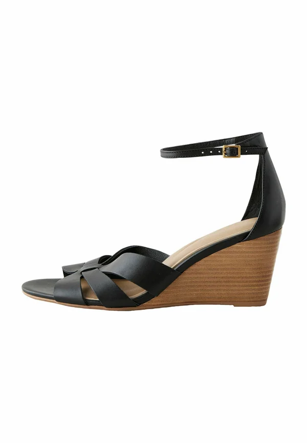 REGULAR FIT - FOREVER COMFORT WITH MOTIONFLEX STRAP DETAIL - Keilsandalette - black