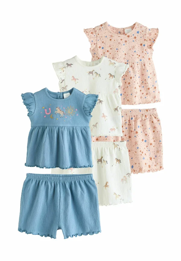 REGULAR FIT FRILL  SET 6 PIECE  - T-Shirt print - pink and grey printed