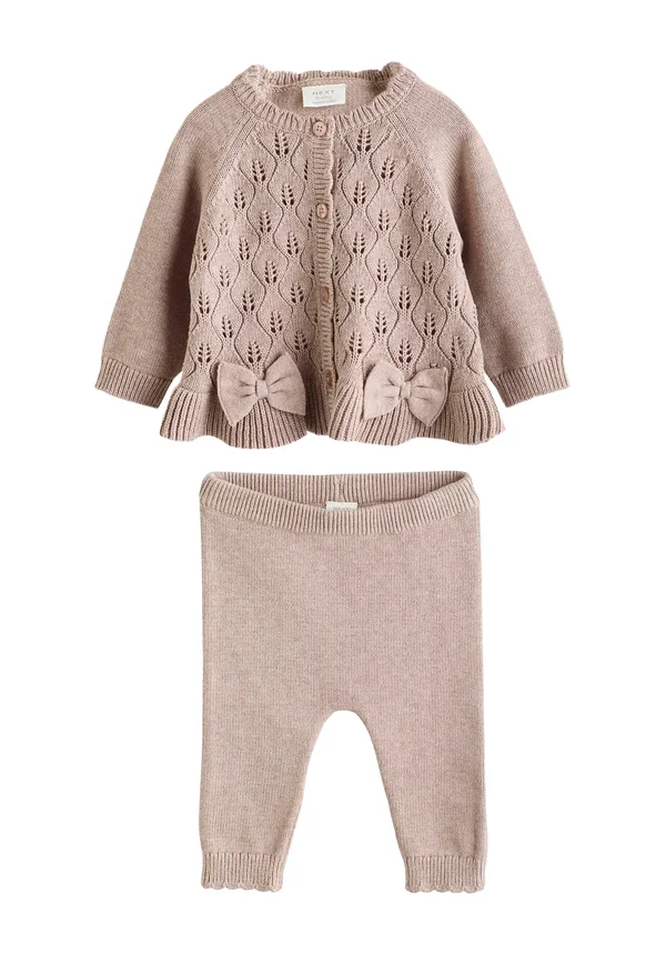 REGULAR FIT - FRILL SET - Leggings - Hosen - mink brown