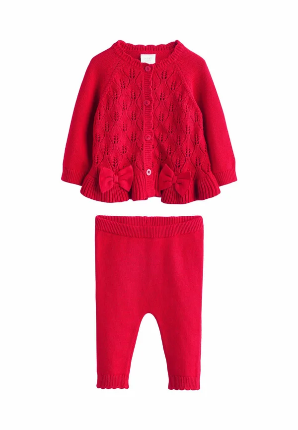 REGULAR FIT - FRILL SET - Leggings - Hosen - red