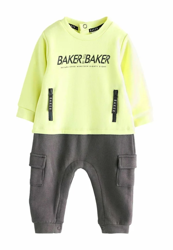 REGULAR FIT GRAPHIC - Jumpsuit - yellow charcoal