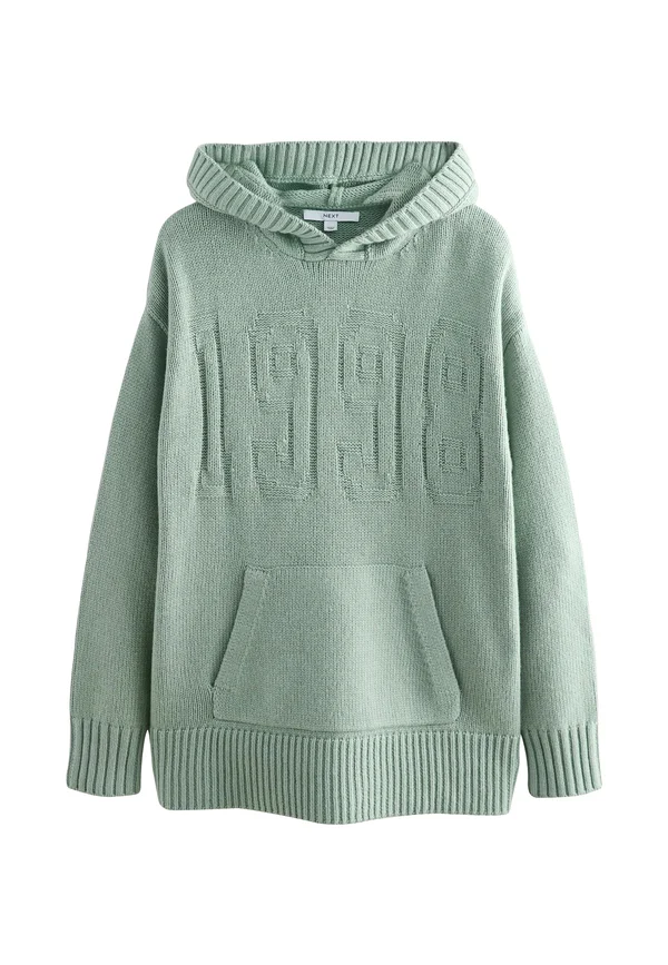 REGULAR FIT - GRAPHIC - Kapuzenpullover - sage green