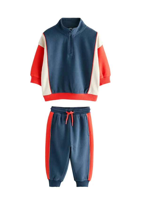 REGULAR FIT - HALF ZIP JOGGERS SET - Trainingsanzug - red navy