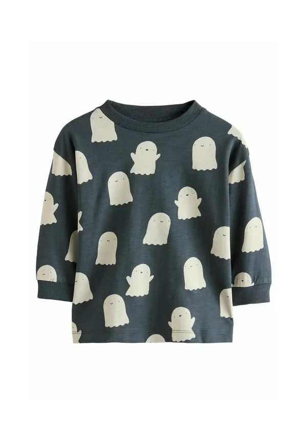 REGULAR FIT - HALLOWEEN LONG SLEEVE GRAPHIC  - Langarmshirt - grey white ghost all over print