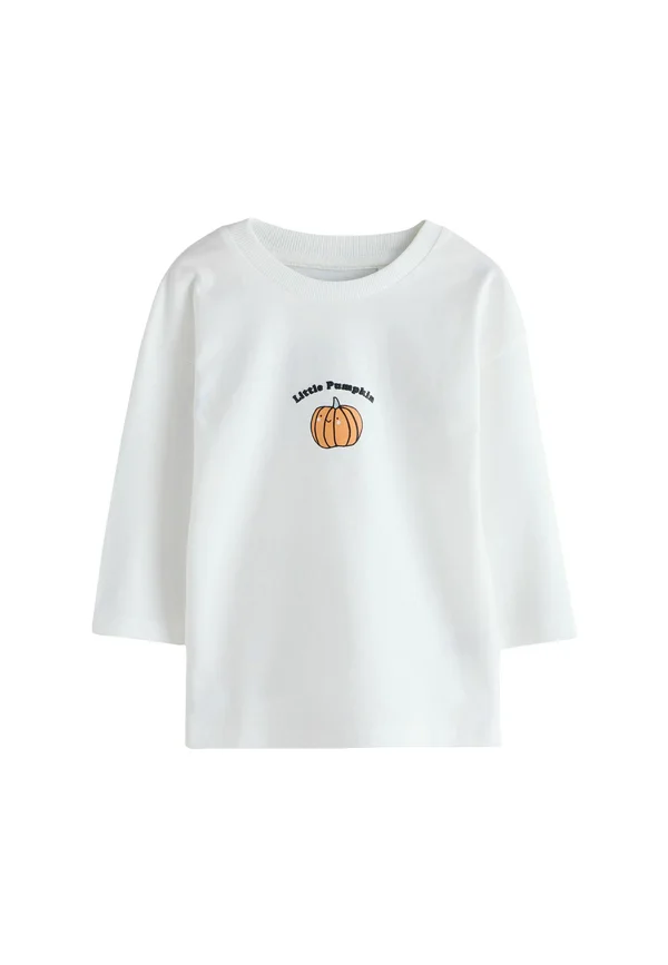 REGULAR FIT - HALLOWEEN LONG SLEEVE GRAPHIC  - Langarmshirt - white little pumpkin