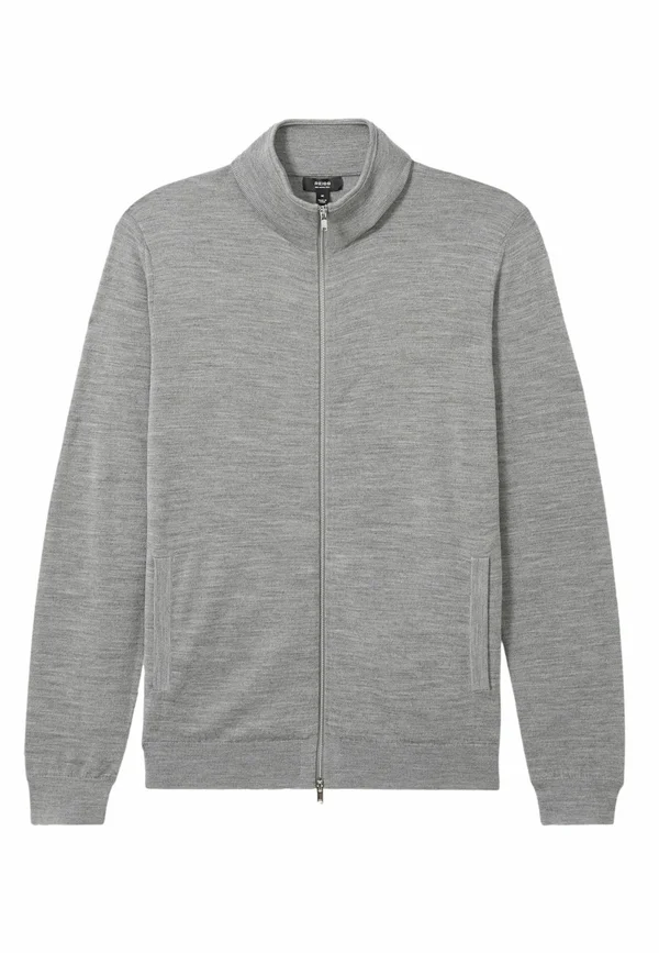 REGULAR FIT - HAMPSHIRE - Strickjacke - warm grey melange