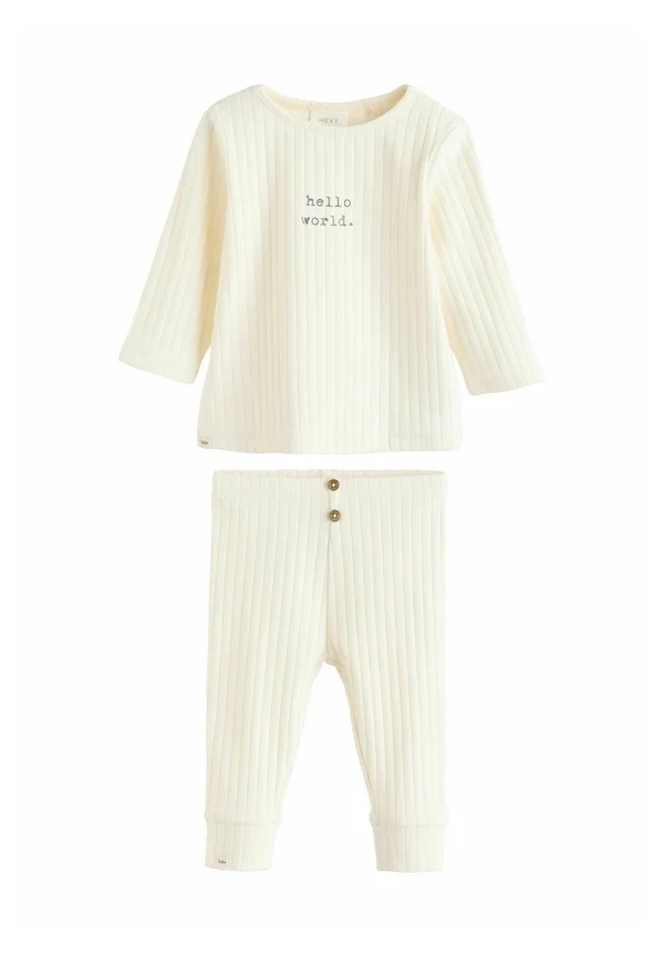 REGULAR FIT - HELLO WORLD SET  - Leggings - Hosen - cream hello world