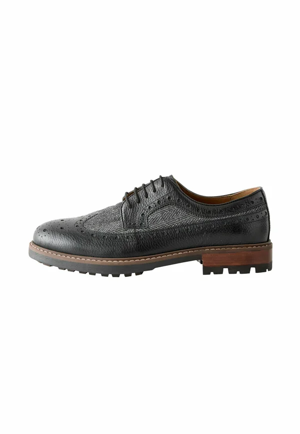 REGULAR FIT - HERITAGE BROGUE - Schnürer - black