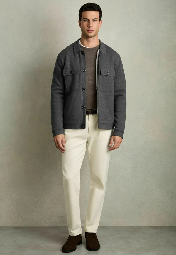 REGULAR FIT - HERITAGE THROUGH  - Übergangsjacke - mid grey melange