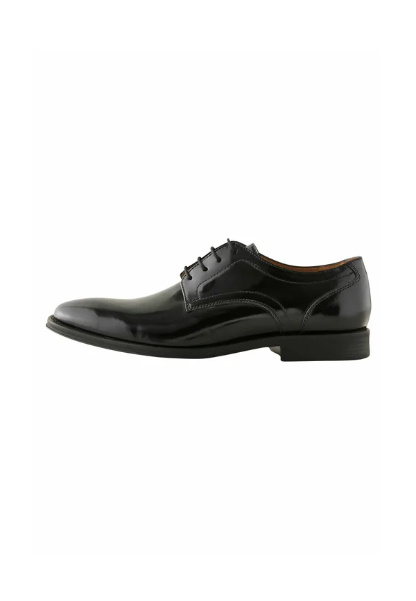 REGULAR FIT - HIGH-SHINE SQUARE TOE DERBY  - Business-Schnürer - black
