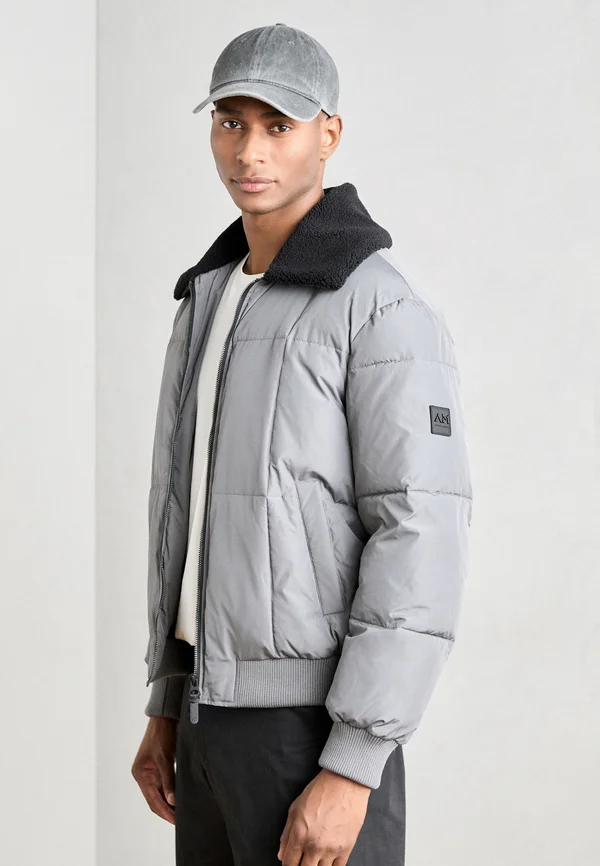 REGULAR FIT IN TECHNO WITH COLLAR - Winterjacke - anthracite