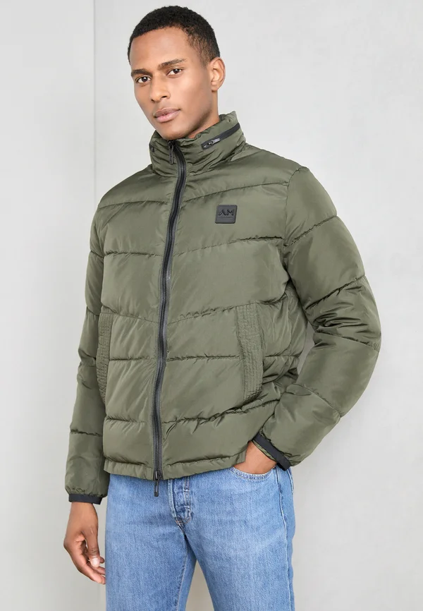 REGULAR FIT IN TECHNO WITH ECOPADDING DUPONT SORONA WITH METAL LOGO ON RUBBER PATCH - Winterjacke - dark khaki