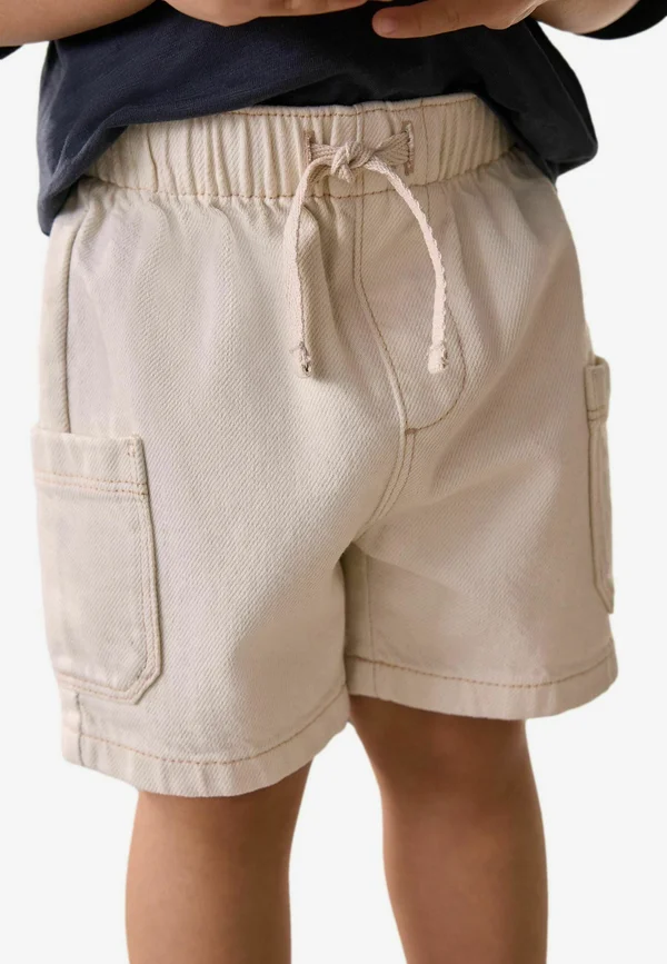 REGULAR FIT - Jeans Shorts - ecru