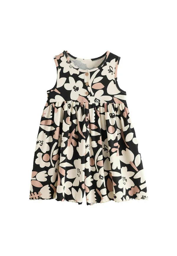 REGULAR FIT - Jerseykleid - monochrome floral