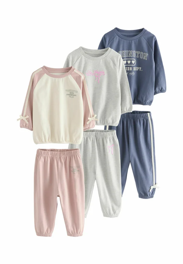 REGULAR FIT - JOGGERS 3 PACK SET - Nachtwäsche Set - pink/navy washington print