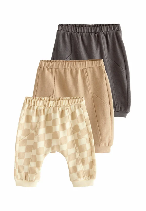 REGULAR FIT - JOGGERS 3 PACK - Stoffhose - mono checkerboard