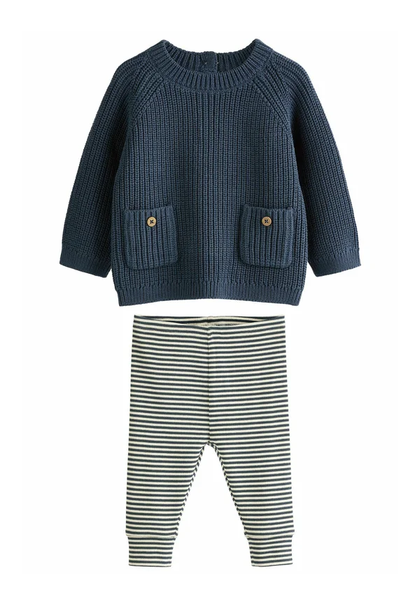 REGULAR FIT - JUMPER AND LEGGINGS SET - Strickpullover - blue