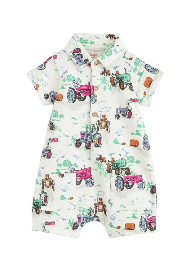 REGULAR FIT - Jumpsuit - ecru tractor printed collared