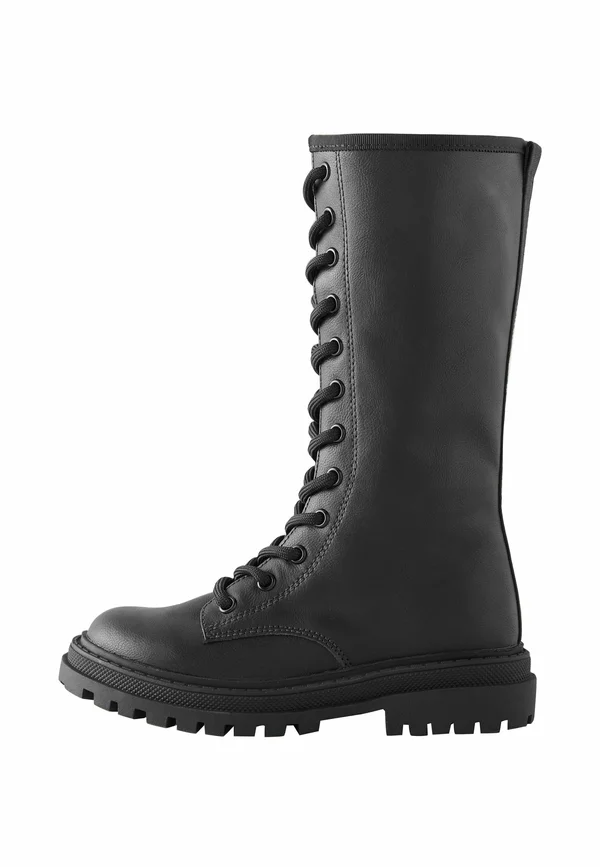 REGULAR FIT KNEE HIGH - Schnürstiefel - black