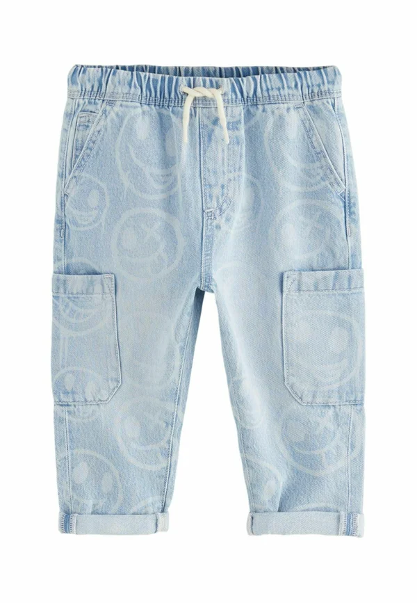 REGULAR FIT LASER PRINT - Jeans Straight Leg - light blue happy face