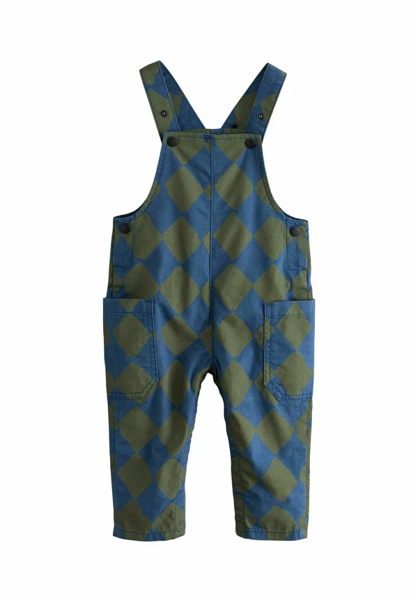 REGULAR FIT - Latzhose - green blue harlequin