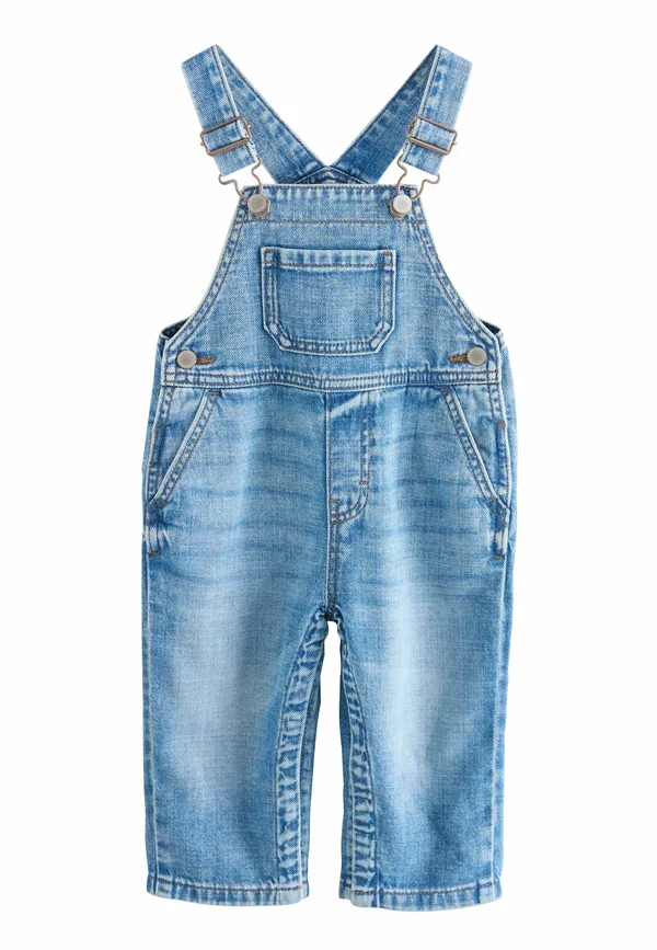 REGULAR FIT - Latzhose - mid blue