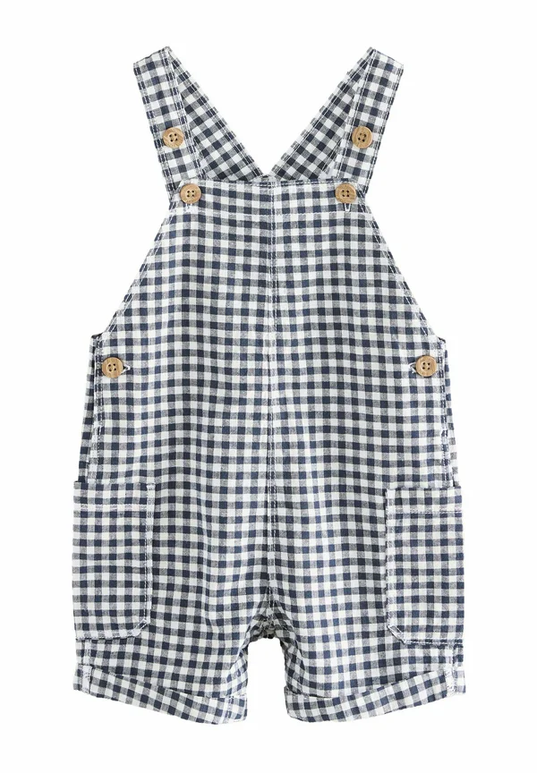 REGULAR FIT - Latzhose - navy white gingham